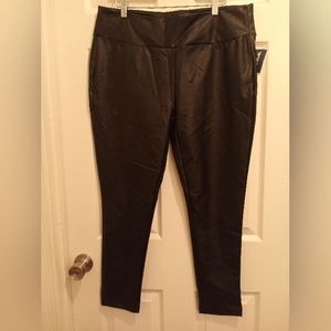 Faux Leather Black Pants Size XL